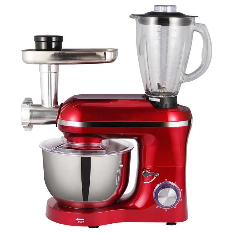 Household Low Noise 5.5L Bowl Batidora Dough Cake Mixer and Juicer Blender and Meat Grinder Multifunction Stand Food Mixer