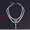 HOWAWAY Round Imitation Pearl Necklace Wedding Pearl Necklace for Brides White Choke necklace for handmade pearl jewelry