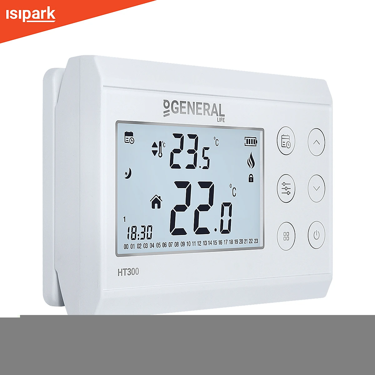 HT-270 SET Programmable Wireless Room Thermostat Easy to Use Large LCD Display