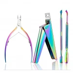 IMAGNAIL Professional Manicure Tools Kit Cuticle Pusher Scaper Peeler Acrylic False Nail Cutter