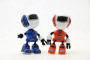 Induction music light speak robot cute mini metal toys