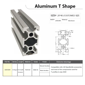 industrial aluminum extrusions custom t slot aluminum square aluminum profile rail 2040