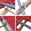 Innovate rail mount system with roof clamp for solar cell tiles and solat panel system