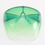 Integrated High Definition Transparent Anti Fog Mask Face Shield Glasses Bicycle Helmet Safety Face Shield