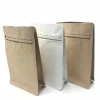 Inventory foil lined kraft paper coffee bags biodegradable / Reusable zip lock coffee bag with degassing valve