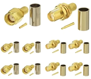 IP68 Adapter Converter SMA Connectors Kit RP-SMA Plug Jack Straight 90 Degree Right Angle RF Coax Coaxial Connectors