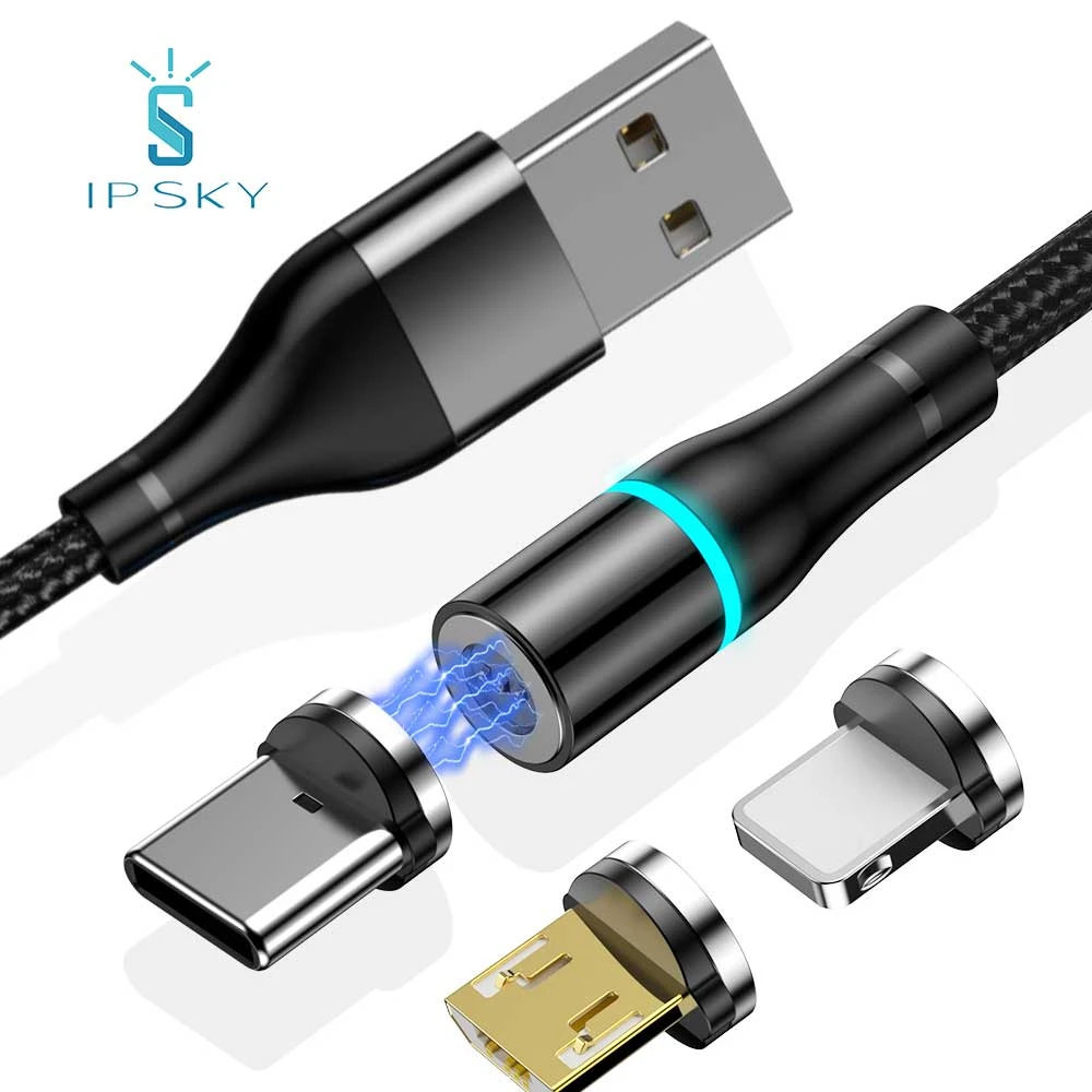 IPSKY  Factory price Mobile charging nylon braided charging usb cable data sync charger