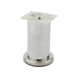 Iron furniture parts adjustable sofa leg finished with chrome replacement chair leg