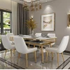 Italian design prices 6 seater Dubai rectangle marble top dining table