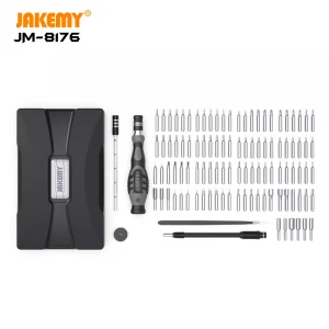 JAKEMY JM-8176 106 in 1 precision screwdriver set with magnetic bits for repairing game console, phone, laptop, smart watch