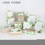 Jinnhome Decoration Wood Box+Table Square Wooden Jewelry Box+Gift Wooden Box