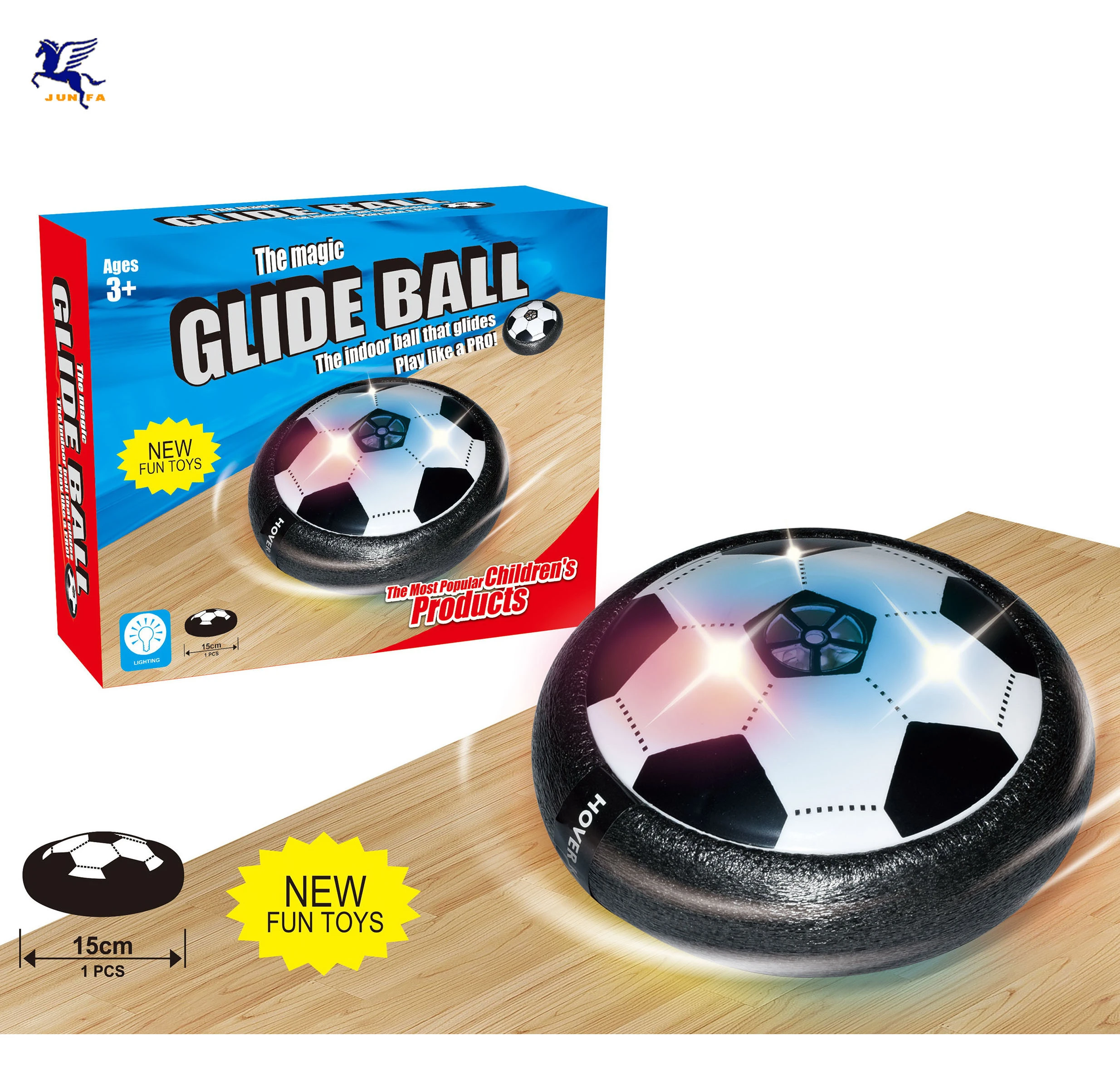 Kids Indoor Sports Toy Funny Light Flashing Ball Toys Air Power Balls Disc Gliding Hover Soccer Football Game Toy