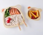 Kids Plate Five Pieces Bamboo Dinnerware Set