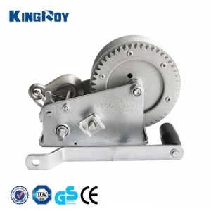 KingRoy 2500lbs portable boat hand winch cable puller manual winches with two way ratchet
