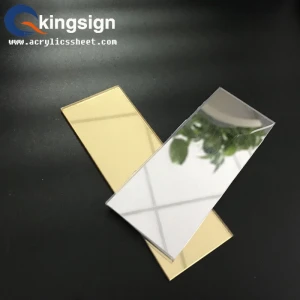 Kingsign 1-6mm gold color plastic acrylic mirror sheet
