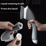 Kitchen add liquid long handle cleaning brush home stove small brush