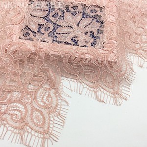 Latest Design Nylon cotton lace fabric Retro style eyelash lace fabric for making dress Stock