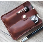 Leather EDC Wallet EDC Pocket Organizer Front knife Pocket Multitool pouch