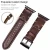 Import Leefirst Retro Top Grain Genuine Leather Band Replacement Strap with Stainless Steel Clasp for Apple Watch Series 321 from China