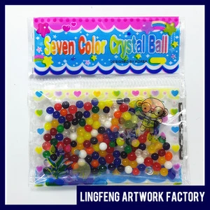 LF-112-30 linkfun 2-2.5 mm colorful water gems pearl shape crystal soil water absorbent polymer beads