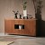 Import light and  luxury iron leg MDF veneer sideboard cabinet for dining room from China