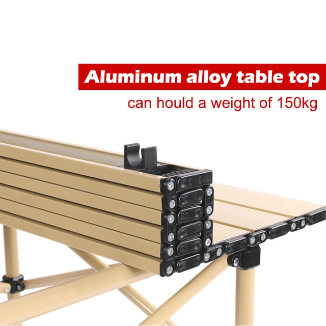 Lightweight  Portable Foldable Aluminum BBQ Outdoor Camping Table