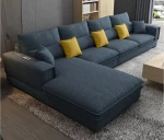 Living Room Nordic Modern Style Furniture Sets Design Fabric Corner Sofa Lounge Sectional Velvet Sofa Luxury L Shaped Sofa