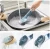 Import Long Handle 3 in 1 Kitchen Pot Cleaning Tools With Removable Sponge Dispenser Dishwashing Brush Set from China