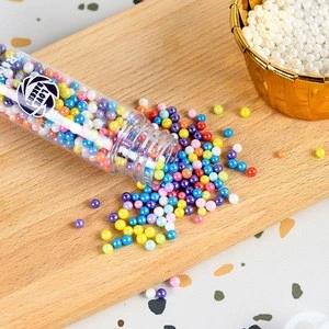 Love Bakery Colorful/White/Gold/Silver/Grey 4 mm  Sugar Beads Bakery  Ingredients Edible Sprinkles  Cake Decorations