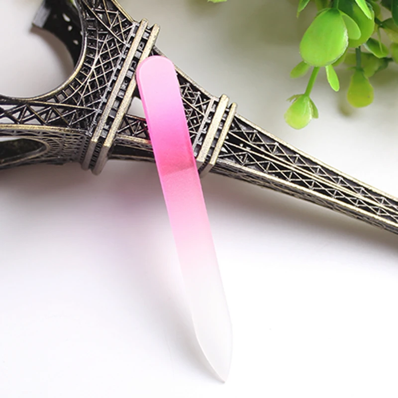 Low MOQ Connie Cona factory supply customized durable colorful rainbow polished glass nail file