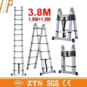 low price 3.8M telescopic retractable step ladder