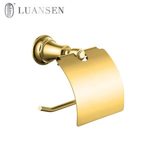 Luansen Gold Colour Brass Bathroom Accessories Set Tissue Holder