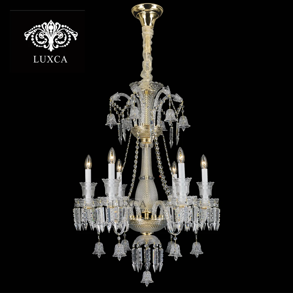 Luxca  Modern Baccarat Style Crystal Chandelier Light 6