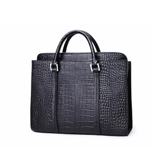 Luxury brands leather men&#x27;s briefcase laptop bag