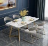 Luxury dining room marble furniture, high quality factory dining room furniture sets,4 chair dining table set