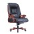 Import Luxury Executive Vintage Brown Faux Wooden Office Swivel Reclining Genuine Leather Armchair from China