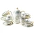 Import Luxury gold bone china 18pcs coffee and tea cup saucer tea pot set from China