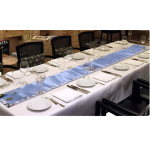 Luxury Satin Fabric Wedding Led Light Table Cloth Runner