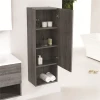 Luxury Style Carbon Fiber Hotel Bathroom Furniture Vanity Set Melamine Wall-Mounted Cabinet