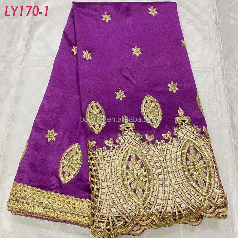 Buy Ly170 African George Lace Fabric With Shirt Sequins Indian Wedding ...