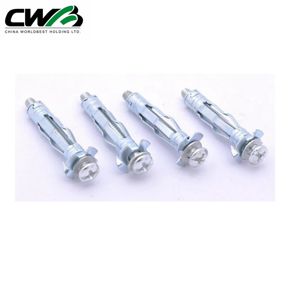 M4x59 Expansion Bolt Heavy Duty M6 carbon steel fit for plasterboard screw plug anchor stainless steel hollow wall anchor