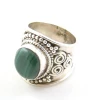 Malachite Gemstones Sterling Silver Jewelry Handmade Ring
