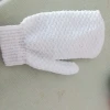 Manufacture Bath Scrubber Nylon Shower jacquard Bath Gloves Exfoliating Gloves fingerless mitten bath gloves haling hands