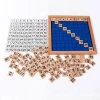 Mathematics Educational Puzzle Box Wooden Montessori Shape Jigsaw Puzzle Custom