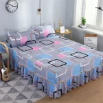 Matte bed skirt, solid color, bed cushion cover, protective cover, Korean style bed sheet