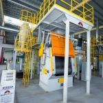 Mayflay Crawler Shotblaster Tumble Shot Blasting Machine Metal Polishing Machine Automatic Loading Cleaning Abrator