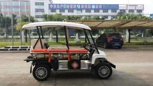 Medical aid golf cart with stretcher emergency vehicle