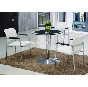 Meeting Room Living Room Furniture fashionable round glass coffee table modern coffee table