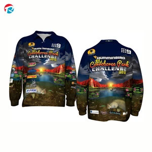 Men&#39;s UPF 50+ Long Sleeves Performance Fishing Shirt Sublimation Fishing Shirts with custom design