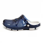Mens Baotou Hollow Beach Hole Shoes Breathable Large Size Jelly Shoes Dual Purpose Sandals And Slippers